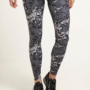 NIKE Ten One Legend Poly Drift Training Leggings Dri Fit - Camo Gray - L